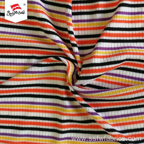 Rib Knit Fabric With Good Extensibility Curling Edge